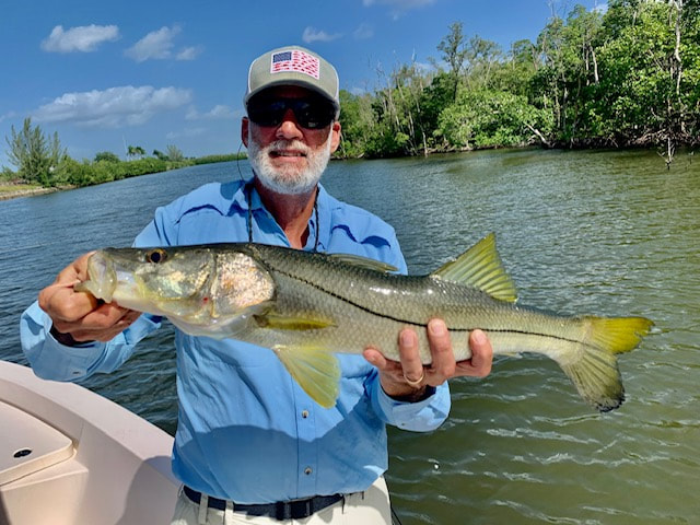 Fishing with Live Bait for Snook Along Mangrove Islands 